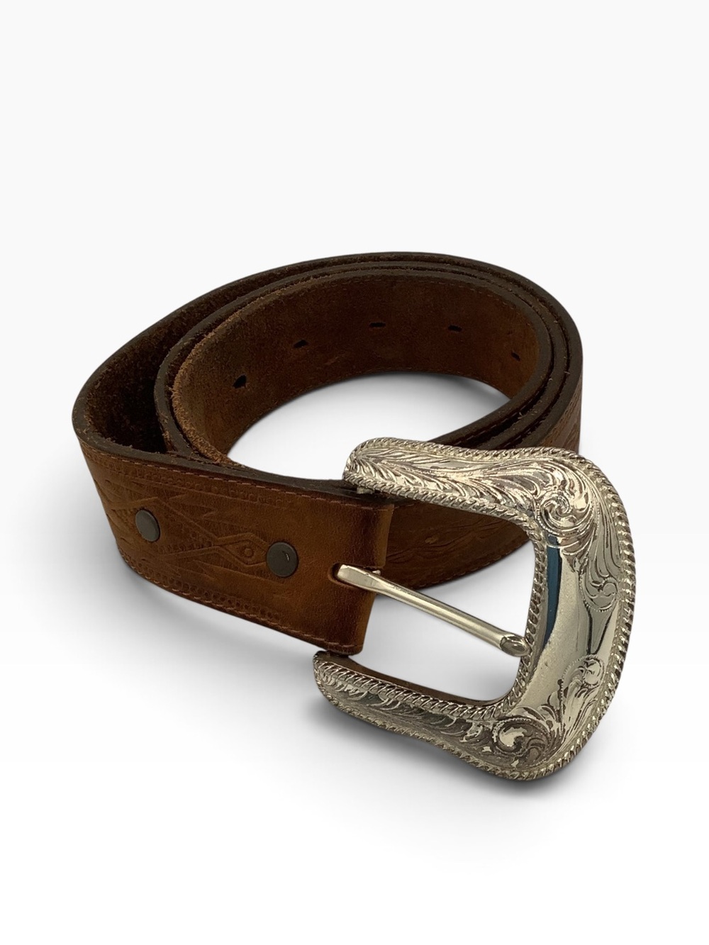Tony Lama Brown Leather Belt Sz 34
